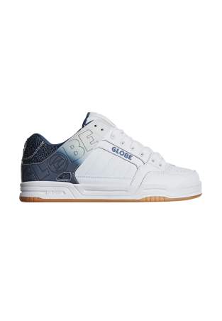 Globe Tilt White Blue Stipple