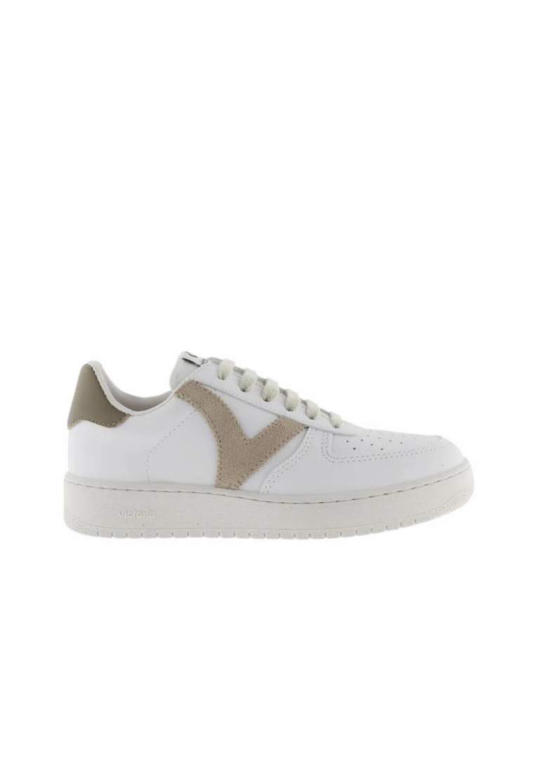 Victoria Madrid Sneaker Synthetique Effet Cuir Taupe