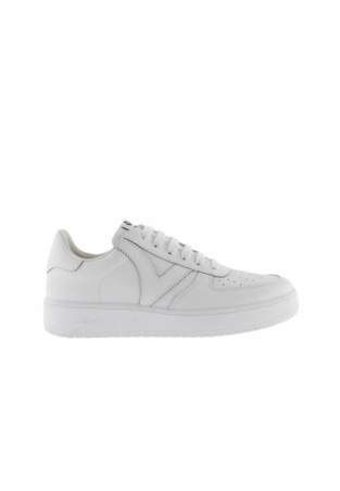 Victoria Madrid Sneaker Cuir Monochrome Blanco