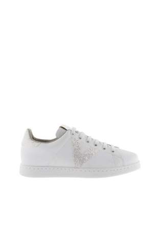 victoria tenis piel glitter blanco