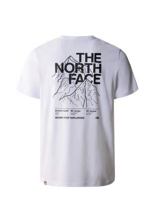 The North Face M Mountain Outline Ss Tee Tnf White Tnf Black