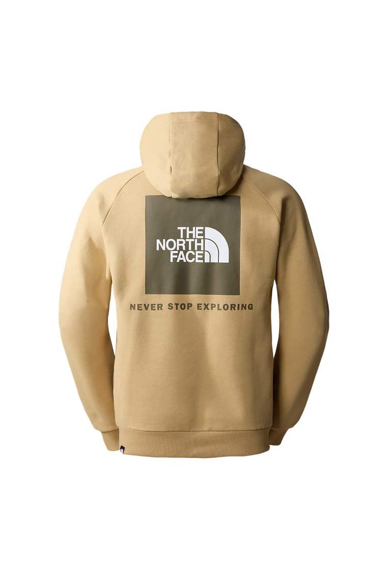 The North Face M Raglan Red Box Hoodie Khaki Stone