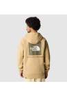 The North Face M Raglan Red Box Hoodie Khaki Stone