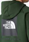 The North Face M Raglan Red Box Hoodie Pine Needle