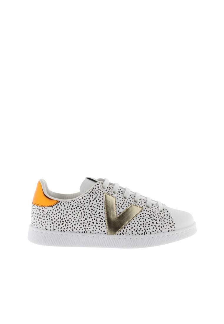 victoria tenis animal print metalise naranja