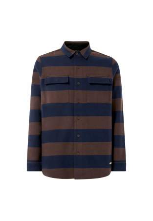 Oakley Bear Cozy Flannel Blue Brown Stripes
