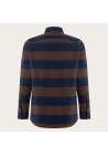 Oakley Bear Cozy Flannel Blue Brown Stripes