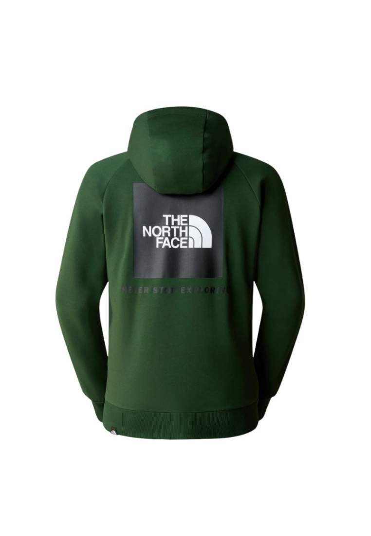 The North Face M Raglan Red Box Hoodie Pine Needle