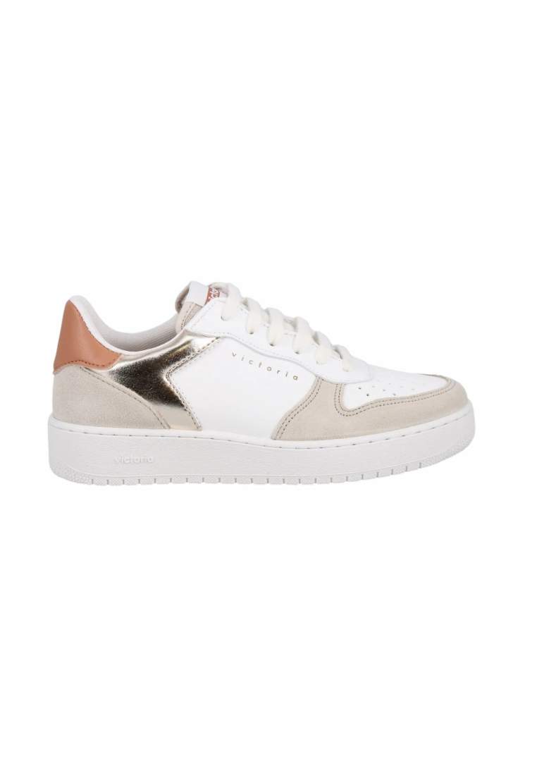 Victoria Basket Madrid Et Logo Metal Beige