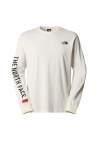 The North Face M Ls Tee Varsity Graphic White Dune