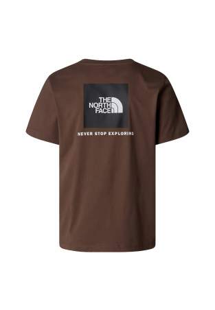 The North Face M Ss Redbox Tee Smokey Brown Tnf Black