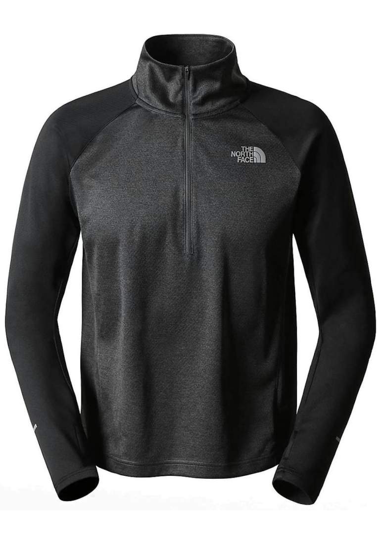 The North Face M 1 4 Zip Run Fl Tnf Black Asphgr