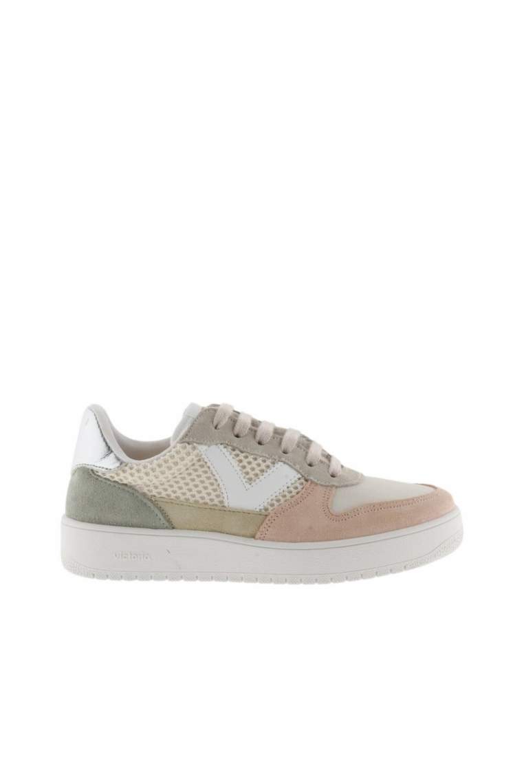 Victoria Madrid Mesh Et Cuir Beige