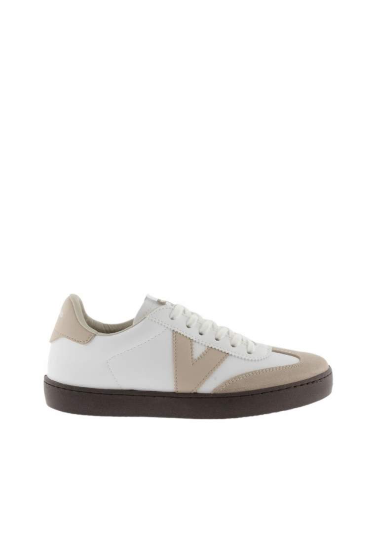 Victoria Berlin Cycliste Effet Cuir Et Cuir Fendu Beige