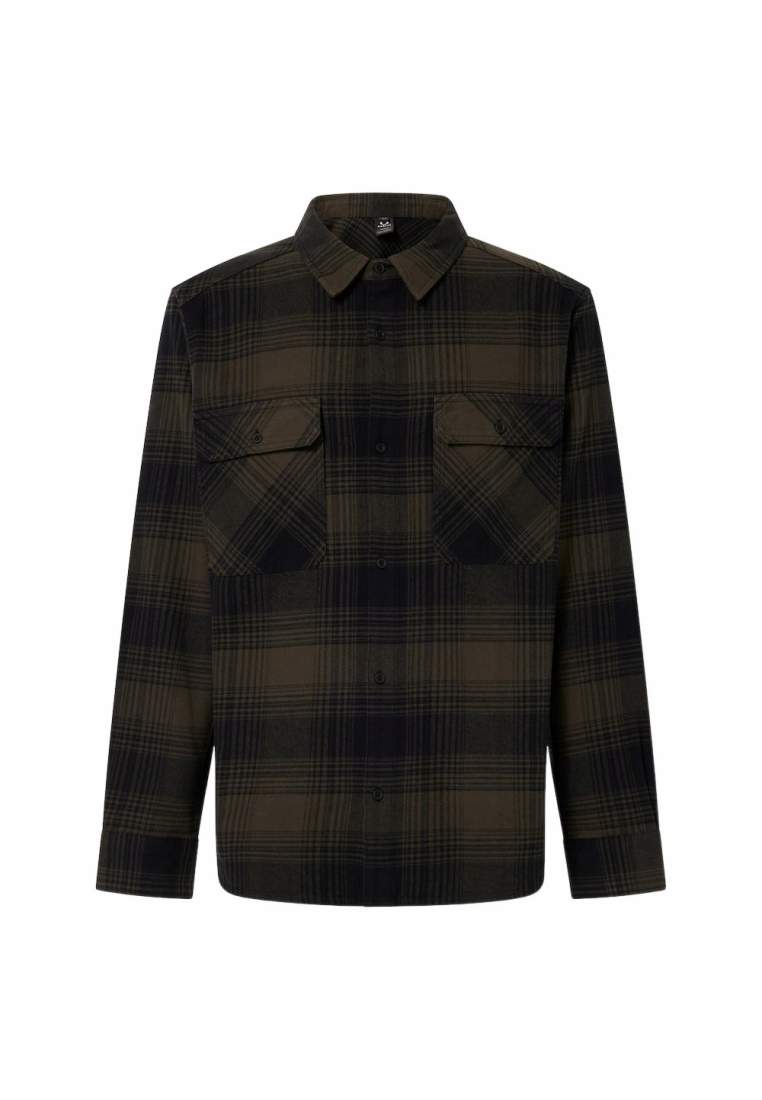 Oakley 90S Plaid Ls Shirt Black New Dk Brush Check