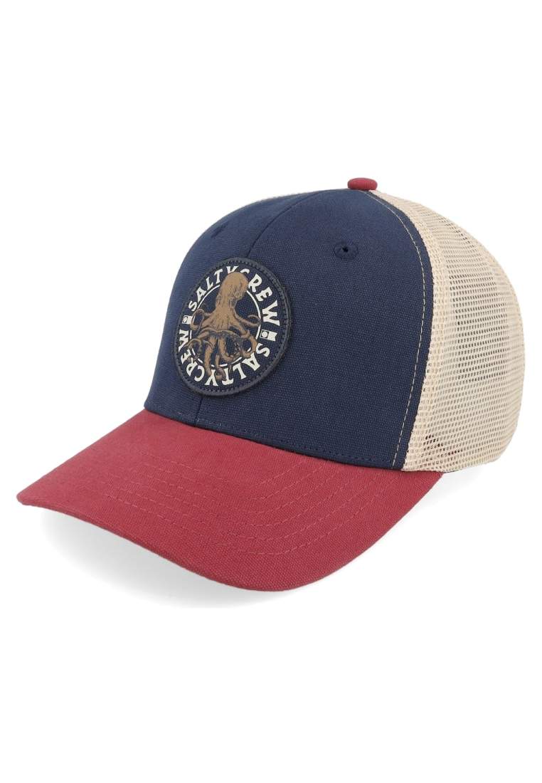 Salty Crew Tentacles Retro Trucker Navy Burgundy