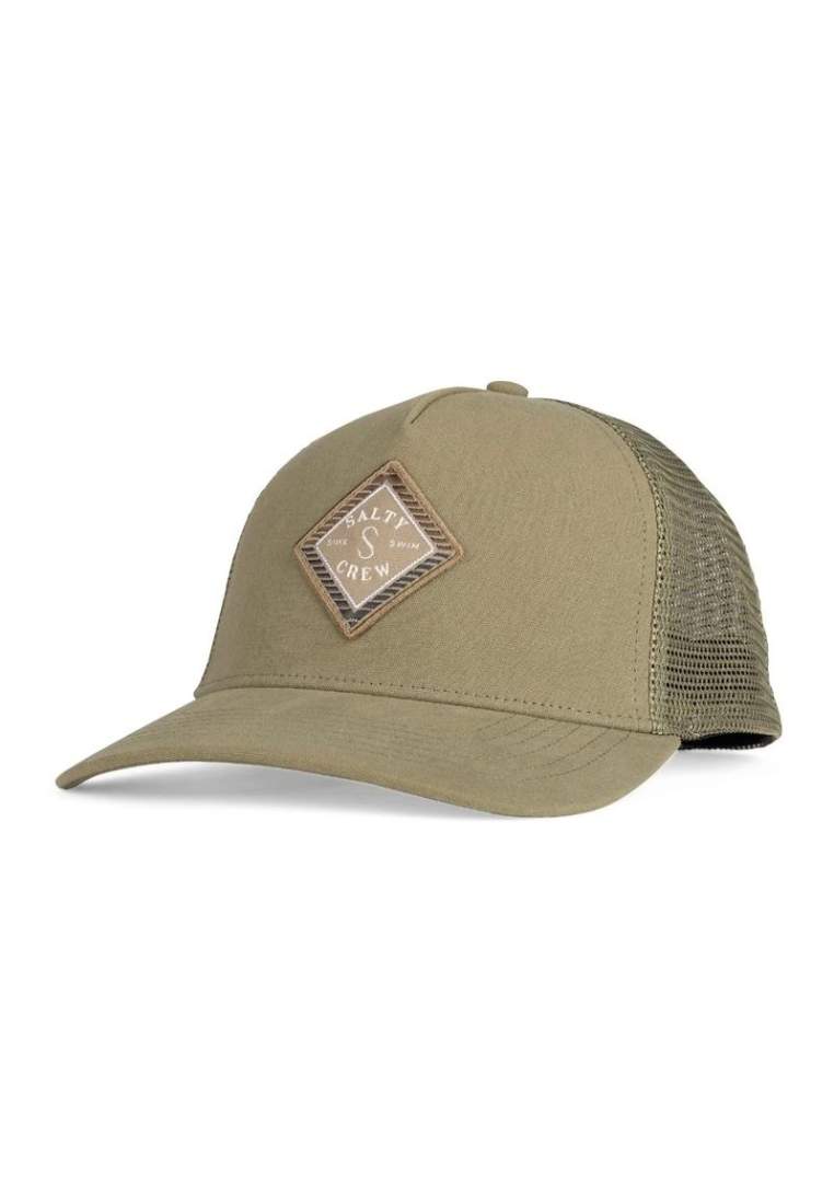 Salty Crew Faded Retro Trucker Olive