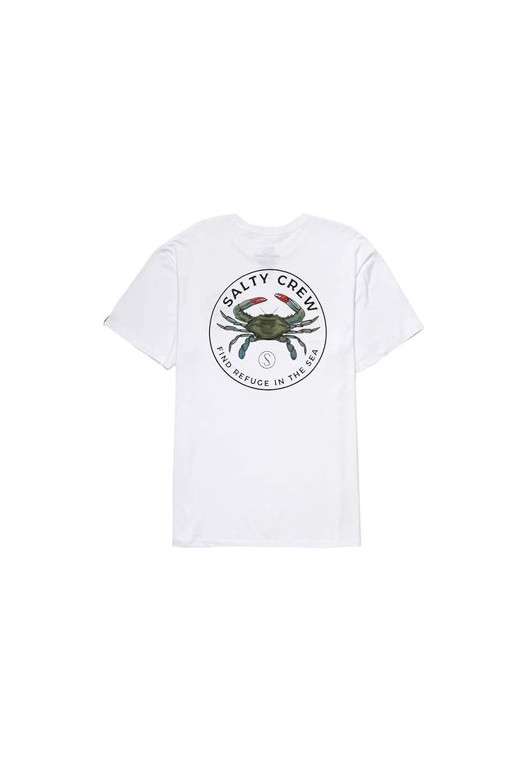 Salty Crew Blue Crabber Premium Ss Tee White