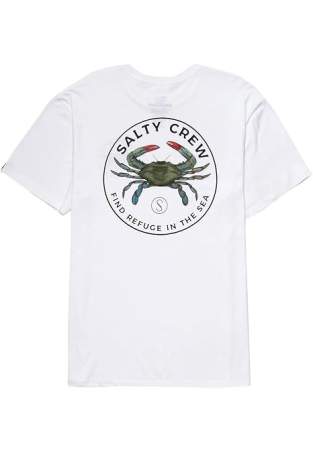Salty Crew Blue Crabber Premium Ss Tee White