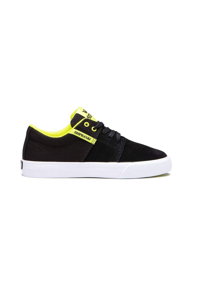 supra stacks vulc ii black lime white