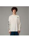 The North Face M Ls Tee Varsity Graphic White Dune