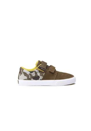 supra stacks vulc ii v olive camo white