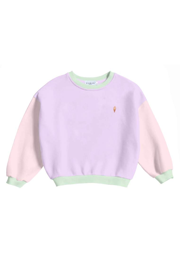 Baron B Crew Color Block Violet Pastel