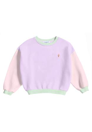 Baron B Crew Color Block Violet Pastel