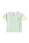 Baron B T-Shirt Color Block Vert D'Eau