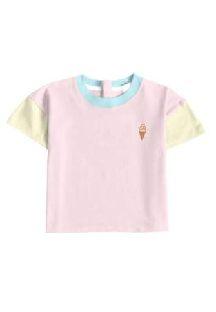Baron B T-Shirt Color Block Rose Pastel