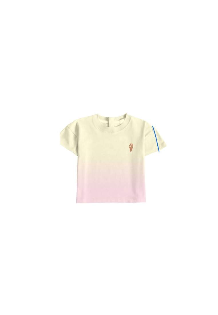 Baron B T-Shirt Plongee Jaune Pastel Rose Pastel