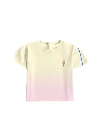 Baron B T-Shirt Plongee Jaune Pastel Rose Pastel
