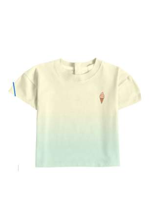 Baron B T-Shirt Plongee Jaune Pastel Vert D'Eau