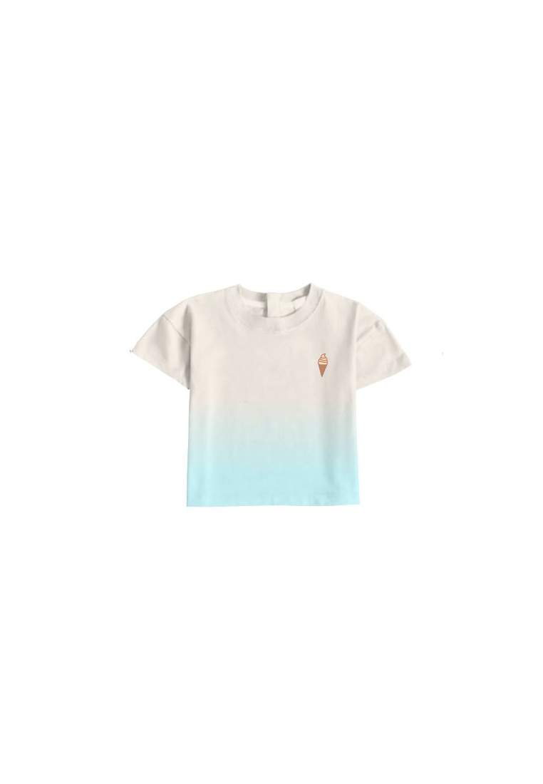 Baron B T-Shirt Plongee Ivoire Bleu Pastel