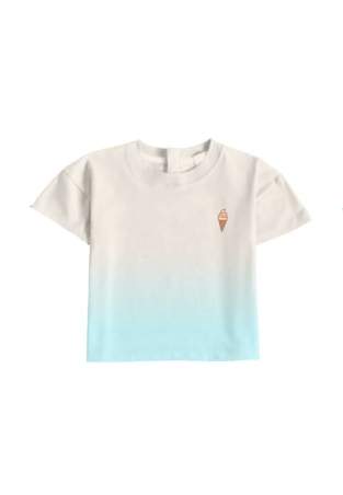 Baron B T-Shirt Plongee Ivoire Bleu Pastel