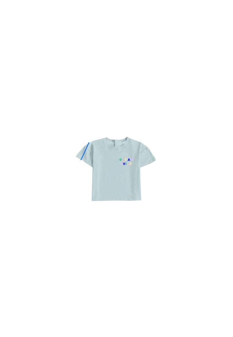 Baron B T-Shirt Ocean Child Bleu Gris