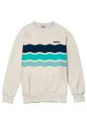 Baron Crew Tricolor Waves Ivoire Bleu
