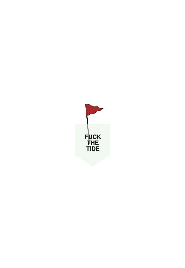 Baron T-Shirt Fuck The Tide Blanc