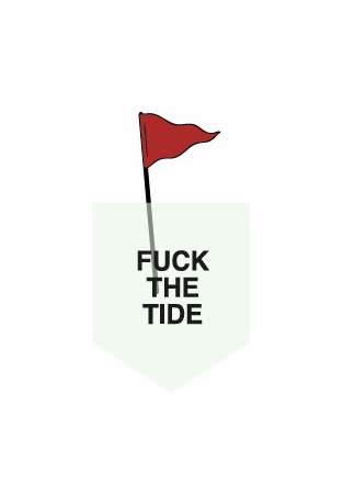 Baron T-Shirt Fuck The Tide Blanc