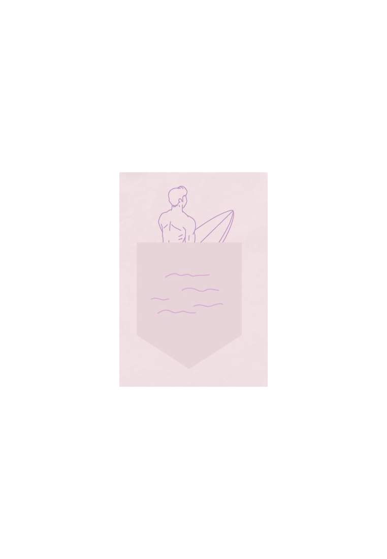 Baron W T-Shirt Ample Surfeur Rose Pastel