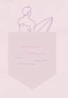 Baron W T-Shirt Ample Surfeur Rose Pastel