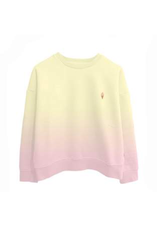 Baron W Crew Oversize Plongee Jaune Pastel Rose Pastel