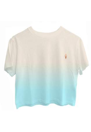 Baron W T-Shirt Plongee Ivoire Bleu Pastel