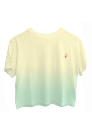 Baron W T-Shirt Plongee Jaune Pastel Vert D'Eau