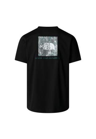 The North Face M Ss Box Nse Tailgrid Infill Tee Tnf Black Deep Nori Tra