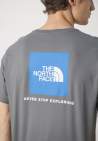 The North Face M Ss Box Nse Tee Smoked Pearl Hero Blue