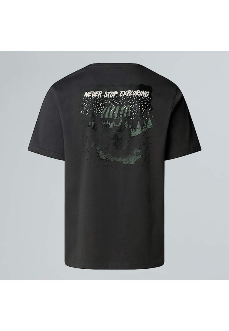 The North Face U Powder Days Relaxed Ss Tee Graphic Asphalt Grey
