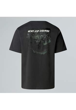 The North Face U Powder Days Relaxed Ss Tee Graphic Asphalt Grey