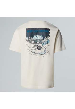 The North Face U Powder Days Relaxed Ss Tee Graphic White Dune