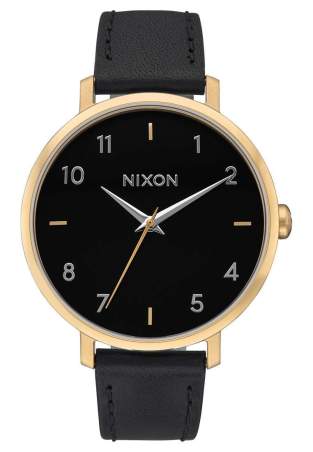 nixon arrow leather gold black nixon arrow leather gold black